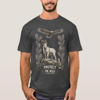 Camiseta Proteja o Selvagem – Cabra Montês e Águia