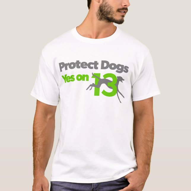 Camiseta Proteja os cães - YesOn13 (Frente)