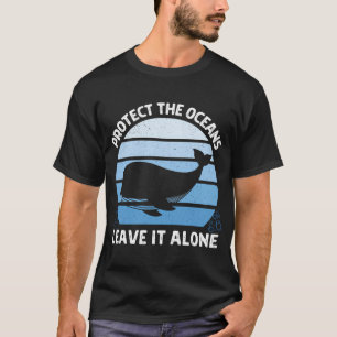 Camiseta Proteja os Oceanos Deixe em Paz