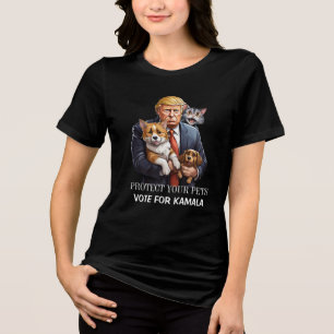 Camiseta Proteja os seus animais de estimação Votação em
