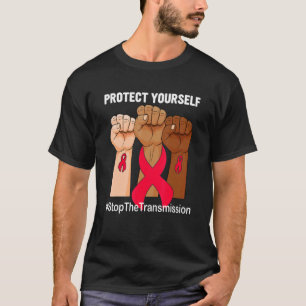 Camiseta Proteja-Se Aumentando A Consciência Da Mão