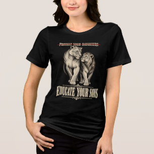 Camiseta Proteja suas filhas Eduque seus filhos