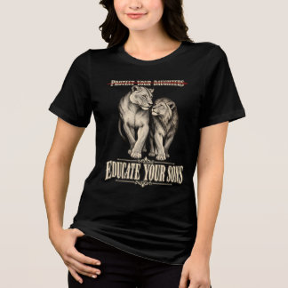 Camiseta Proteja suas filhas Eduque seus filhos