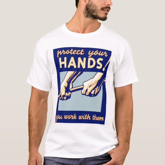 Camiseta Proteja suas mãos WPA 1936 (Frente)
