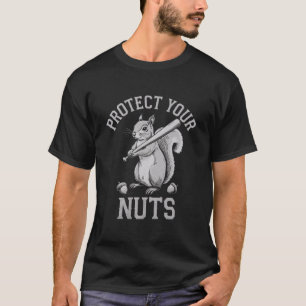 Camiseta Proteja Suas Nozes Esquilo Engraçado Bysebyll Byt