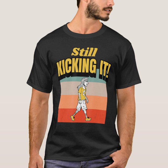 Camiseta Prótese de perna amputado e conscientização sobre  (Frente)