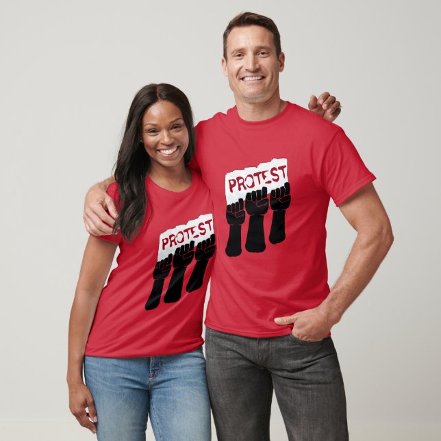 Camiseta PROTESTAR, Editar Texto Para Design (Unissex)