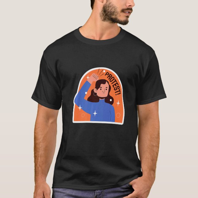 Camiseta Protesto contra a Marcha dos Direitos Humanos das  (Frente)