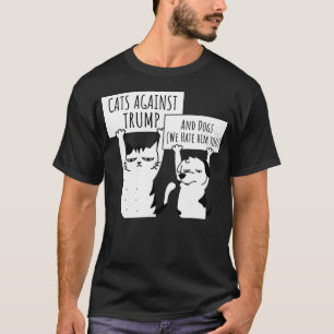 Camiseta Protesto contra gatos e cães