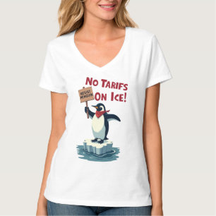 Camiseta Protesto Contra Pinguins - Sem Tarifas De Gelo