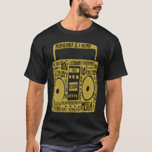 Camiseta Protesto de Grafite de Mídia de Propaganda