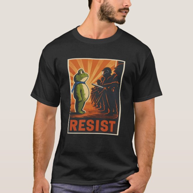 Camiseta Protesto do Sapo de Portland Resiste  (Frente)