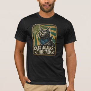 Camiseta Protesto dos Gatos Contra a Autoridade