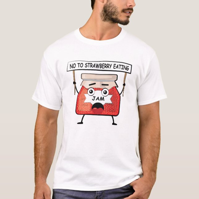 Camiseta Protesto Engraçado - Não A Comer Estranha (Frente)