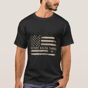 Camiseta Protesto Foxtrot Delta Tango A Bandeira Dos Eua Re
