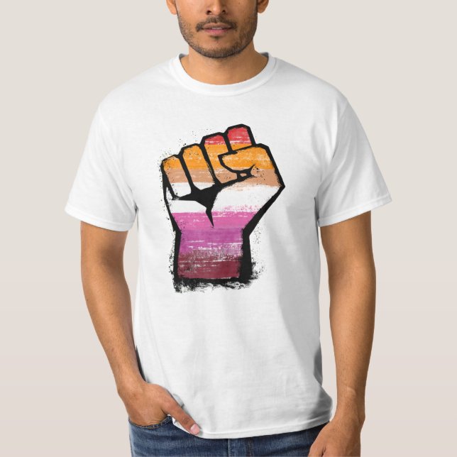 Camiseta Protesto Lésbico Punho (Frente)