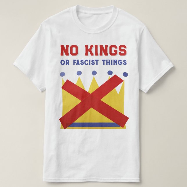 Camiseta Protesto No Kings Resiste 2025 (Frente do Design)