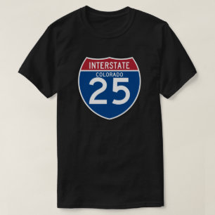 Camiseta Protetor da estrada nacional de Colorado CO I-25 -