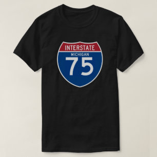 Camiseta Protetor da estrada nacional de Michigan MI I-75 -