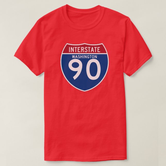Camiseta Protetor da estrada nacional de Washington WA I-90 (Frente do Design)