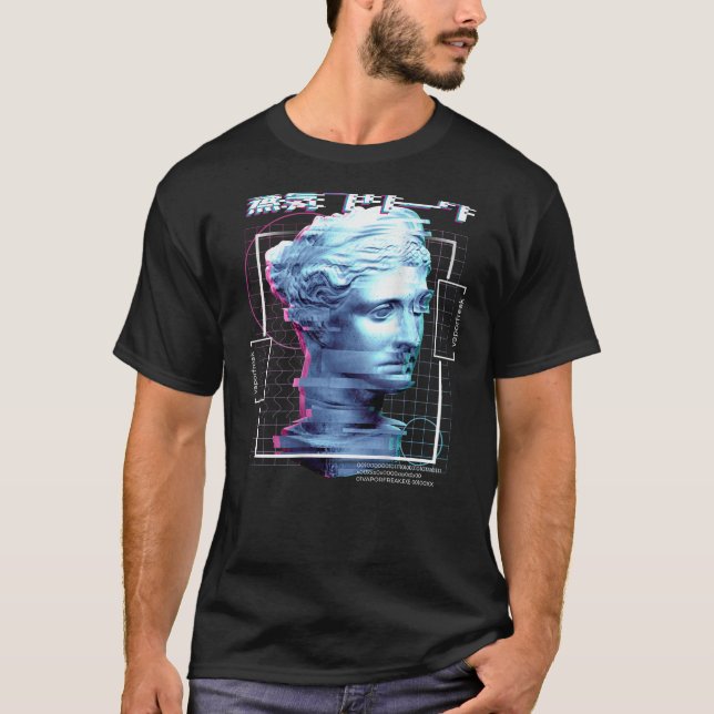Camiseta protetor de festas de Vaporwave EDM da impressão T (Frente)