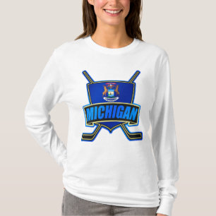 Camiseta Protetor do logotipo do hóquei de Michigan