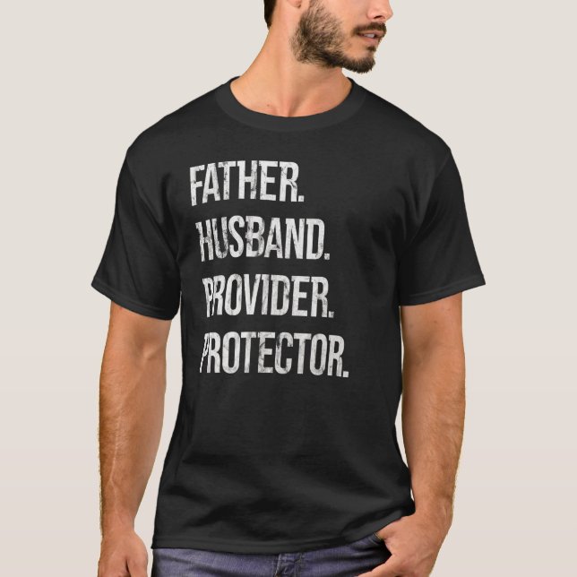 Camiseta Protetor do Provedor de Marido Padre Mens (Frente)