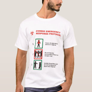 Camiseta Protocolo da resposta de emergencia do zombi