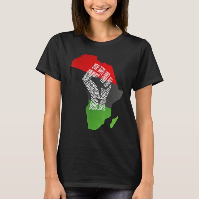 Camiseta Proud Africa Flag African Continent Young ed Ances (Frente)