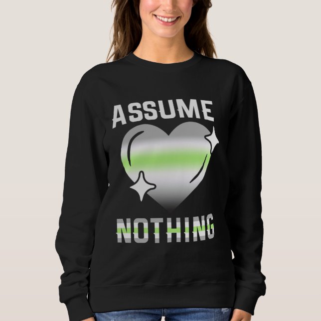 Camiseta Proud AGENDER Assume Nothing Nonbinary Agender Fla (Frente)