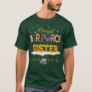 Camiseta Proud Air Force Sister Santa Hat Christmas Family