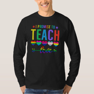 Camiseta Proud Allies Teacher Promise To Teach LGBT Q Pride