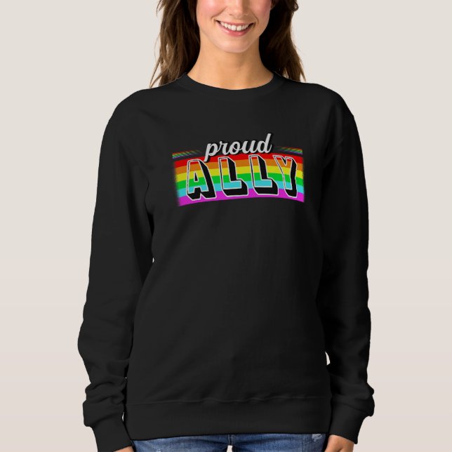 Camiseta Proud Ally Tolerance Peace and Love Pride LGBT (Frente)