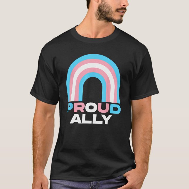 Camiseta Proud Ally Transgender Transsexual Trans Pride Men (Frente)