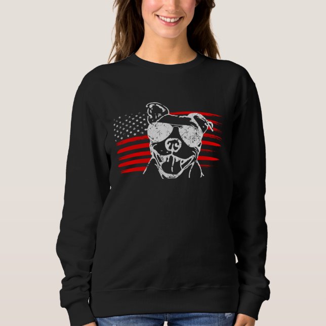 Camiseta Proud American Pitbull  USA Pit Bull Dad Mom (Frente)