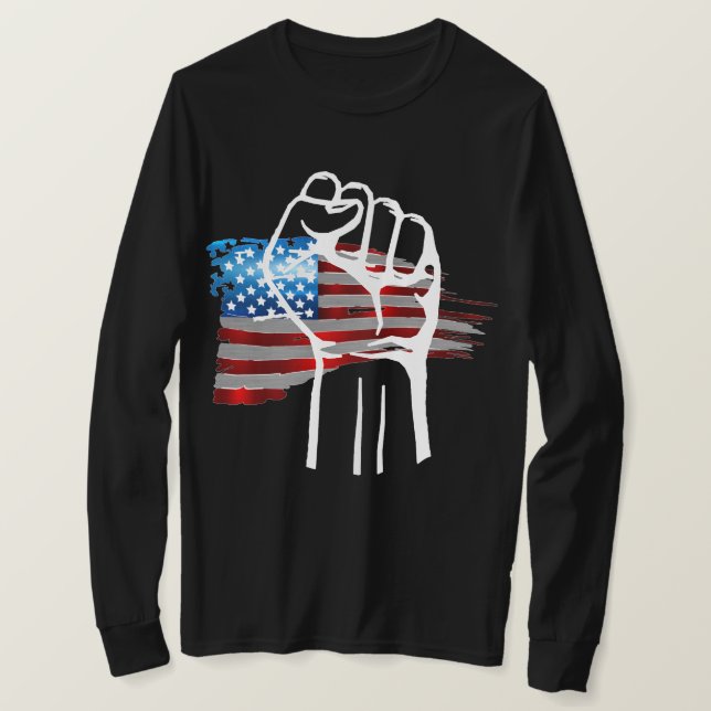 Camiseta PROUD AMERICAN - wht  (Frente do Design)