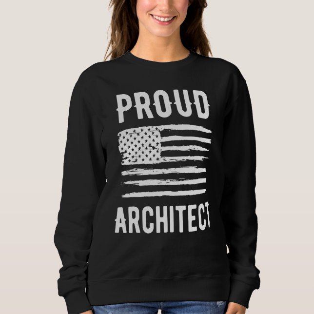 Camiseta Proud Architect Profession American Flag (Frente)