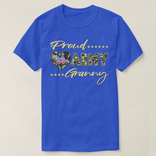 Camiseta Proud Armys Grandma  Military Pride (49)  (Frente do Design)