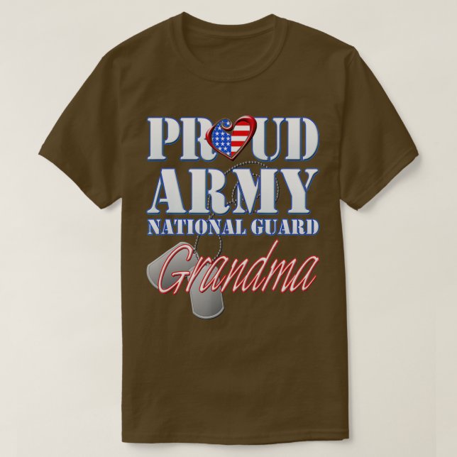 Camiseta Proud Armys Grandma  Military Pride (64)  (Frente do Design)