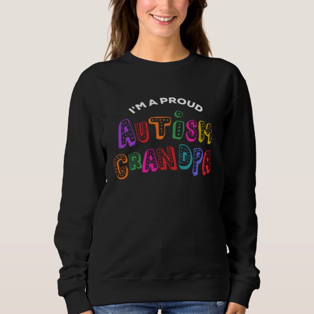 Camiseta Proud Autism Grandpa Autism Awareness Day & Month (Frente)