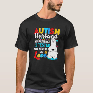 Camiseta Proud Autism Husband Llama Puzzle Autism Awareness
