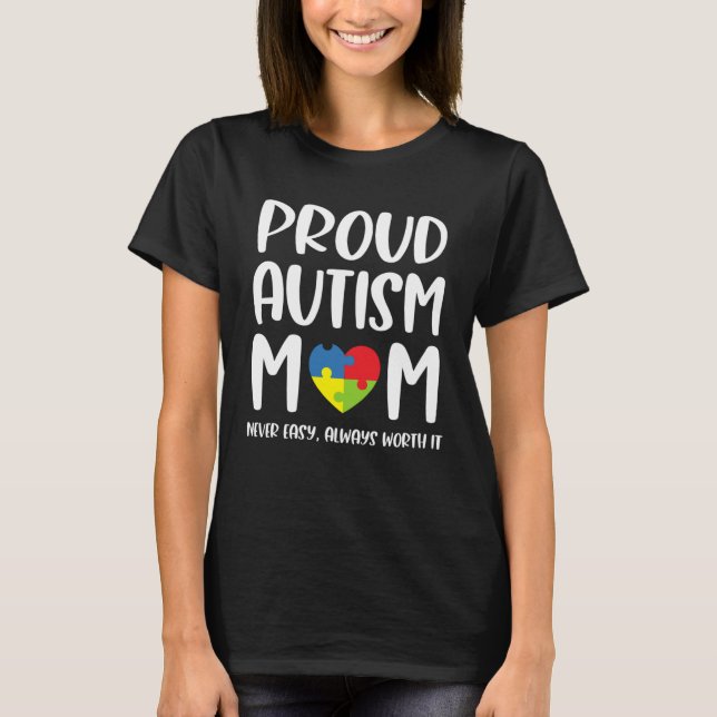 Camiseta Proud Autism Mom  For Women Son Autism Awareness M (Frente)
