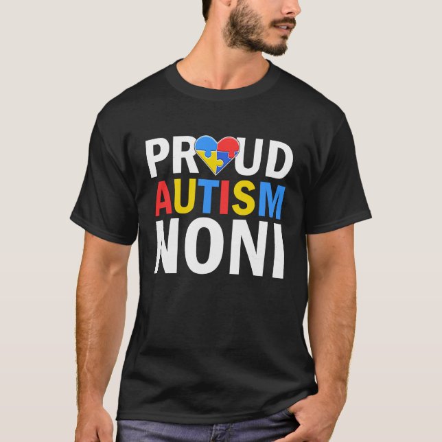 Camiseta Proud Autism Noni  Rainbow Autism Awareness (Frente)