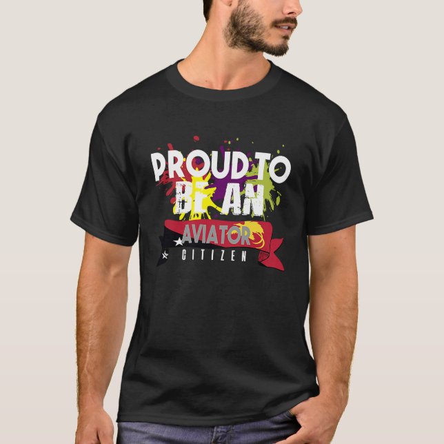 Camiseta Proud aviator citizen Profession career worker wor (Frente)