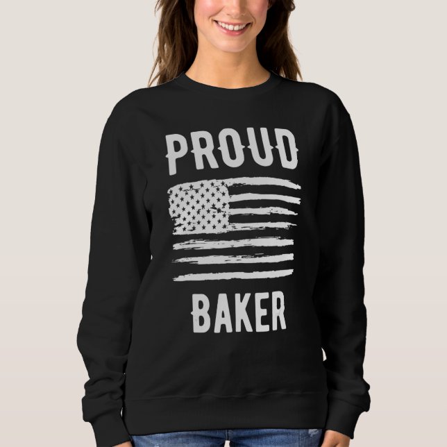 Camiseta Proud Baker Profession American Flag (Frente)