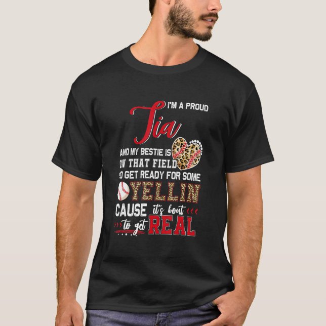 Camiseta Proud Baseball Tia Baseball Family Matching (Frente)