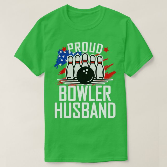 Camiseta Proud Bowler Husband Boliches T (Frente do Design)