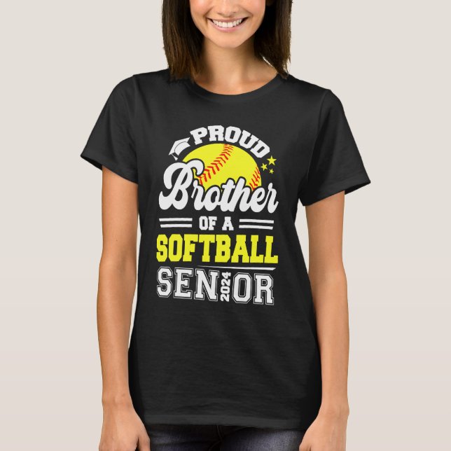 Camiseta Proud Brother Of A Softball Senior 2024 Graduate (Frente)
