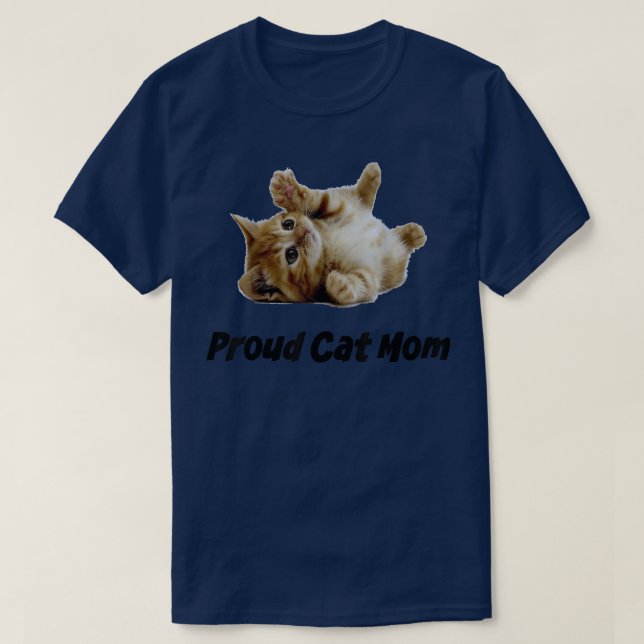 Camiseta Proud Cat Mom Ladies Fitted  (Frente do Design)