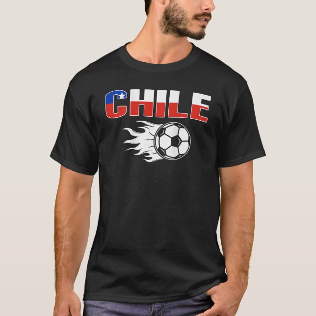 Camiseta Proud Chile Soccer Fans Jersey Chilean Flag Footba (Frente)